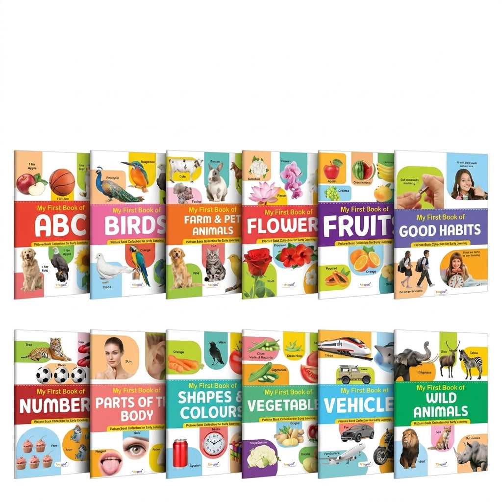 My First Picture Book Collection for Early Learning | Educational Picture Book for Toddlers | Kids Learning Book with 12 Topics | English Activity Book for Children Ages 2-5 Years