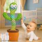 Musical Dancing Cactus Toy with LED Lights & Sound | Talking & Repeating Plush Cactus | Interactive Singing Dancing Toy for Kids